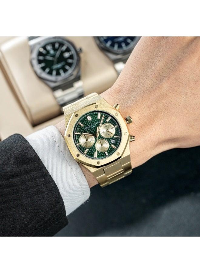 Sapphero Watch for Men Stainless Steel Mens Watches Waterproof Analog Quartz Movement Wrist Watch Gifts for Men - Image 4